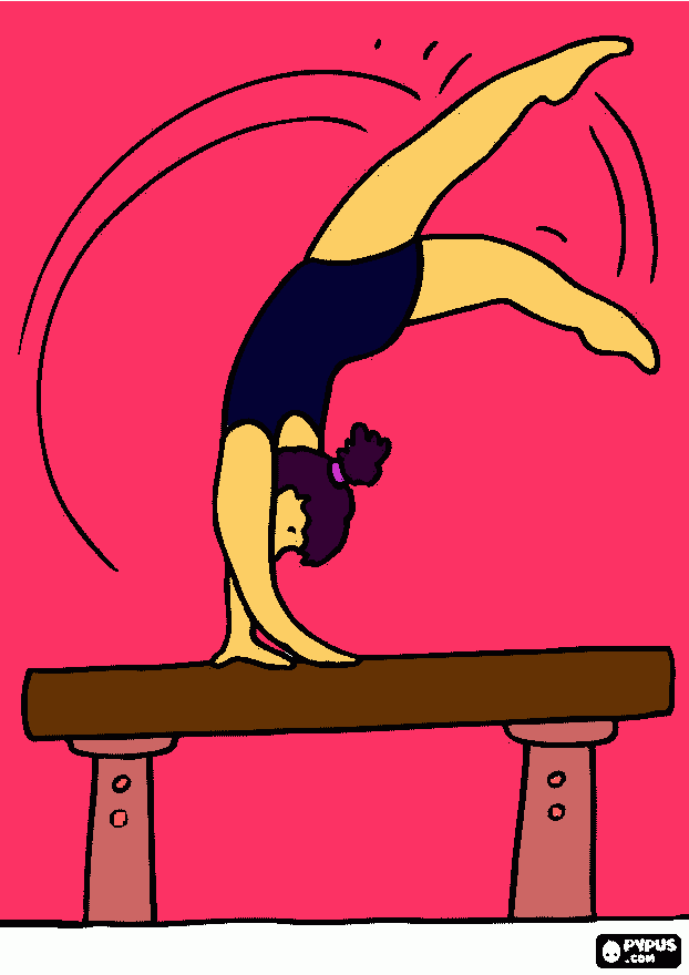 gymnastics coloring page coloring page