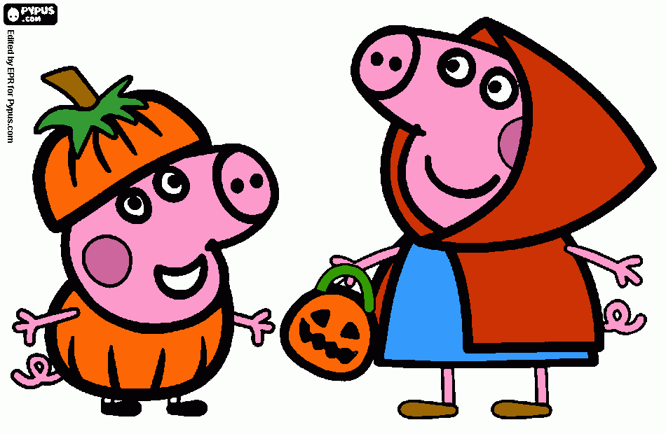 HALLOWEEN OINK coloring page