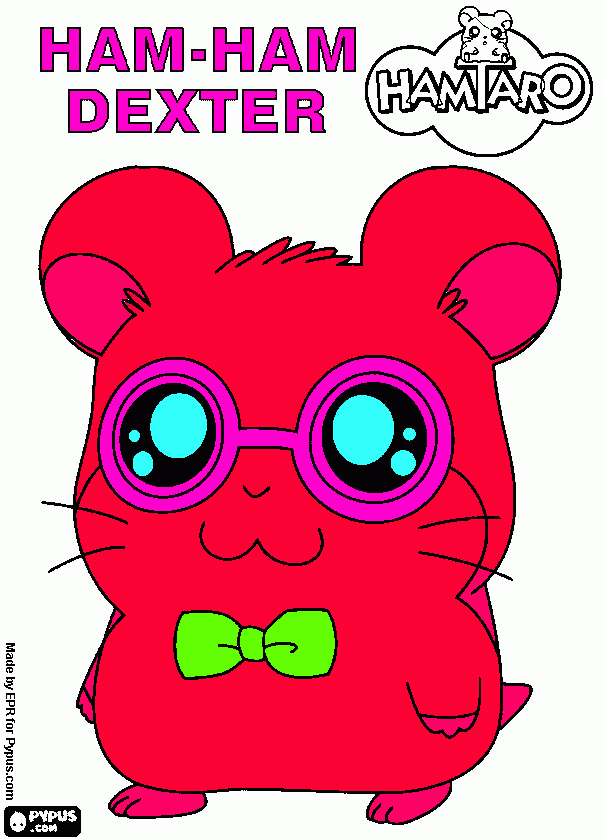 ham-ham dexter coloring page