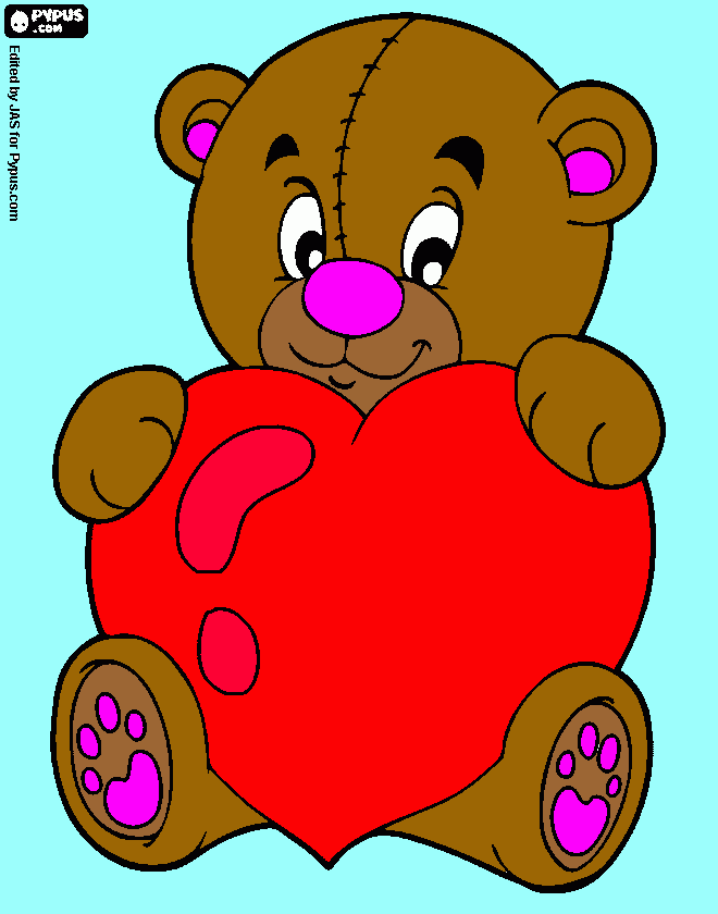 Happy Valentines day coloring page