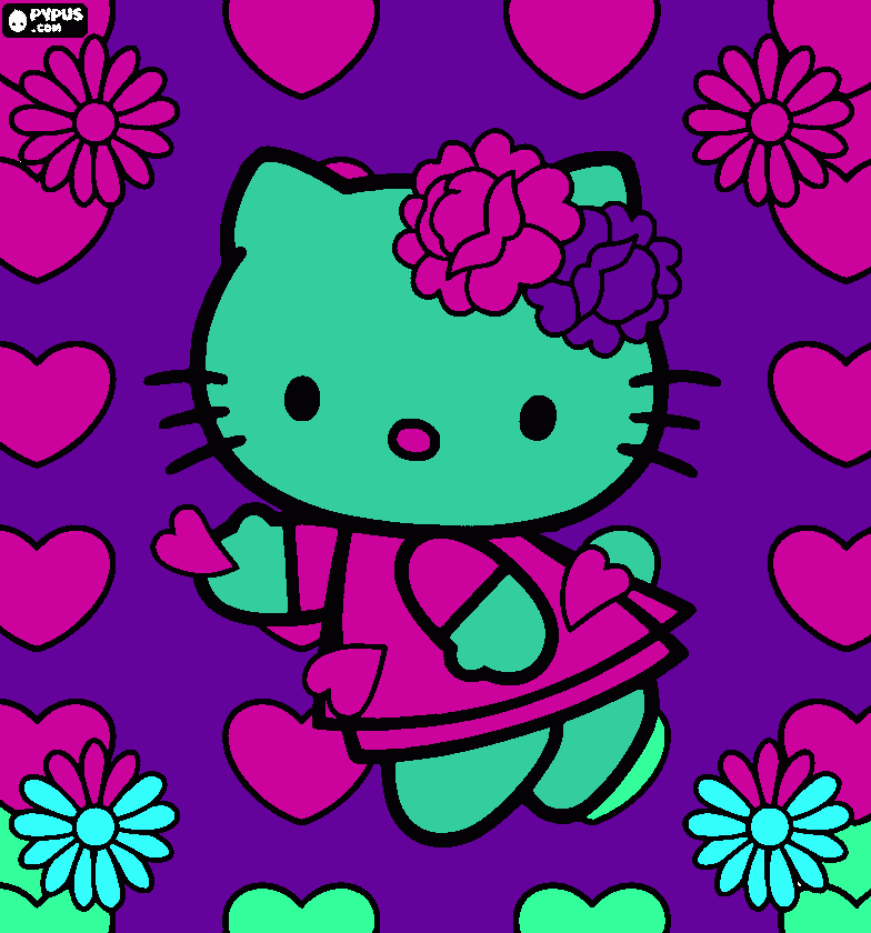 Hello Kitty for Shree coloring page