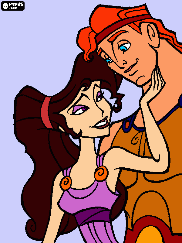 Hercules and Meg coloring page