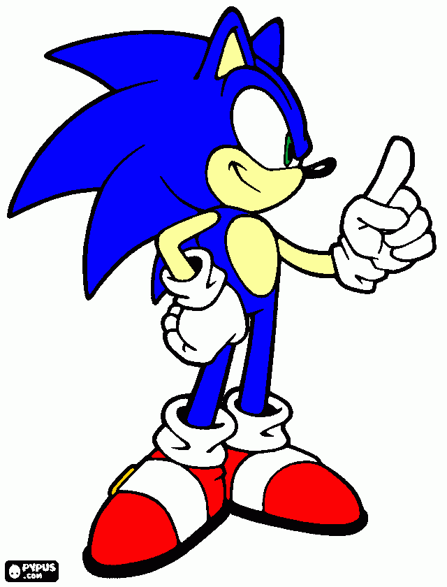 He's Sonic Sonic The Hedgehog coloring page