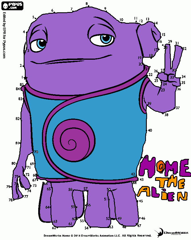 HOME The ALIEN coloring page