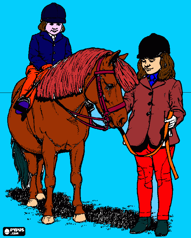 horse rider coloring page