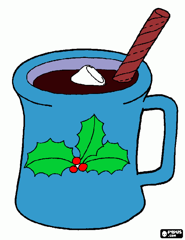 i love hot cocoa!!!!!!!!! coloring page