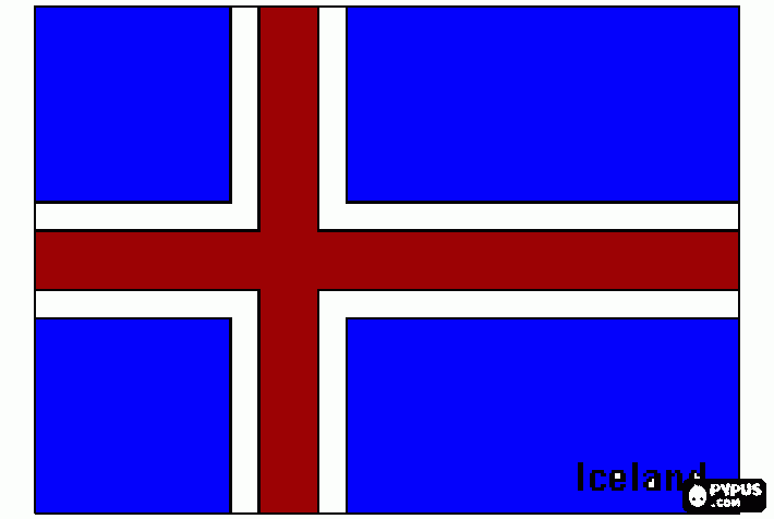 iceland coloring page