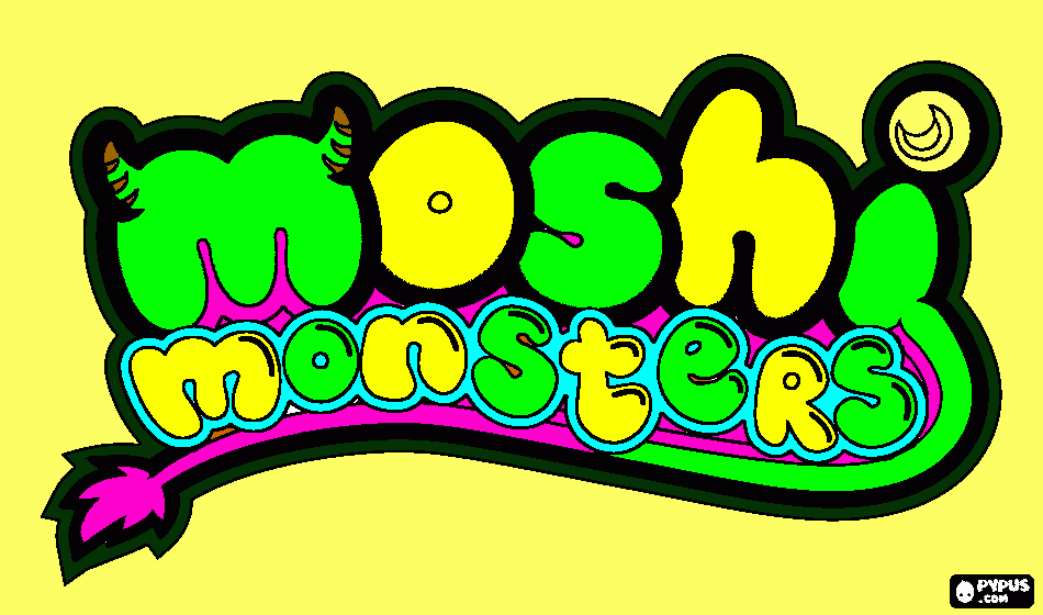 it is moshi monsters logo coloring page