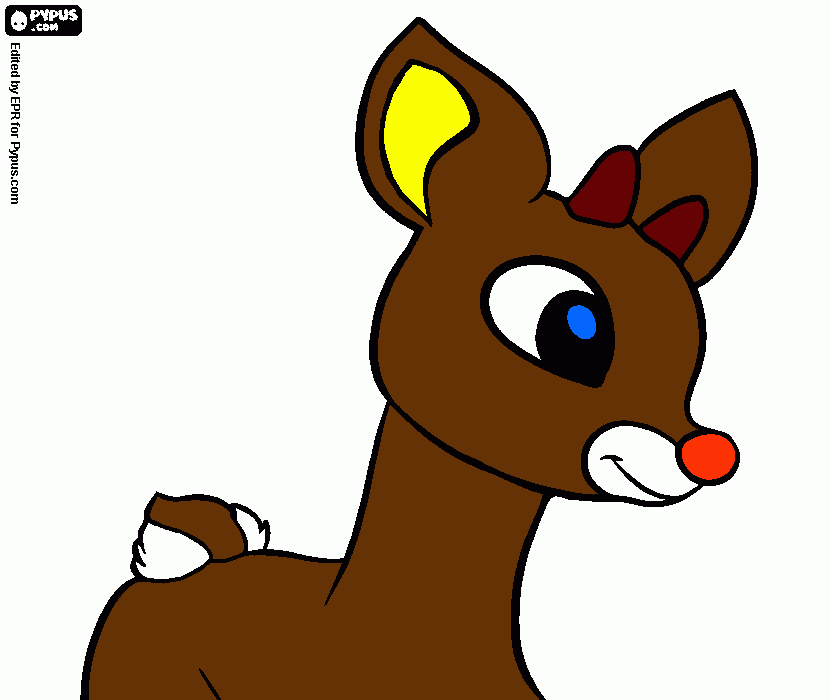 It is Rudolph coloring page