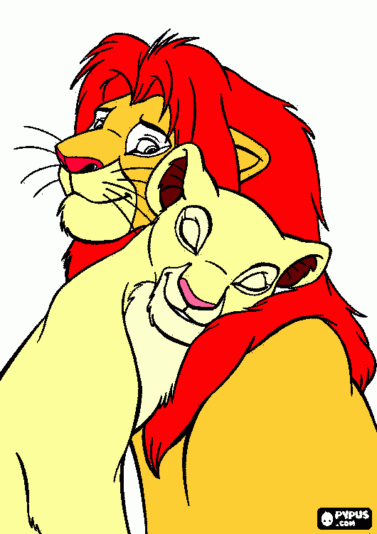 its fun to colour because its simba  coloring page