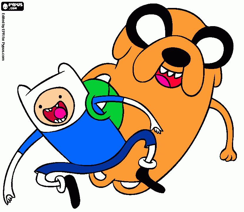 Jake and Finn coloring page