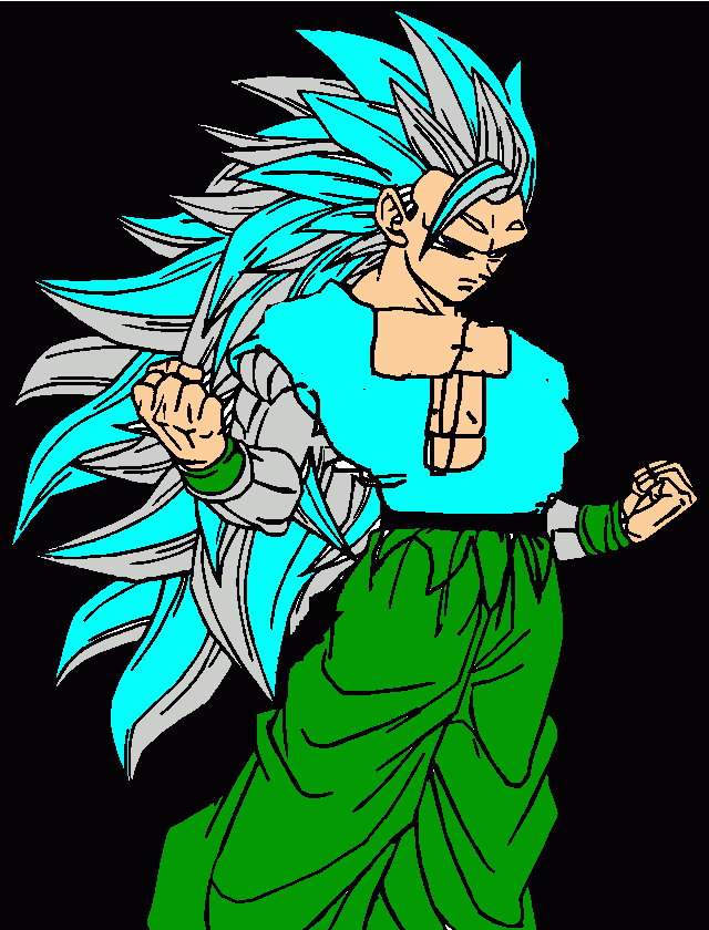 JOTEN SSJ4BLUE5AND3 coloring page