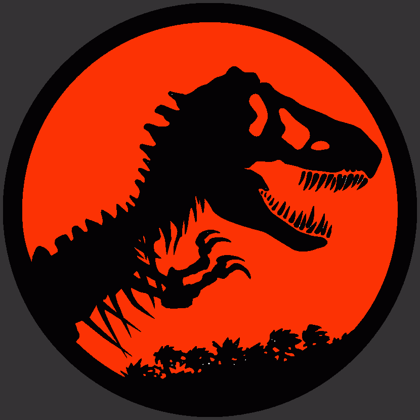 jurassic park logo coloring page