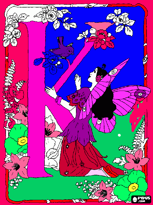 K Fairy  coloring page