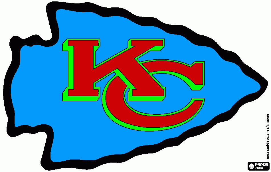 Kansas City Chiefs Logo, American football team coloring page