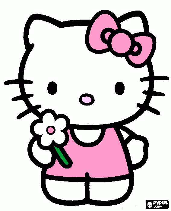 Kitty coloring page