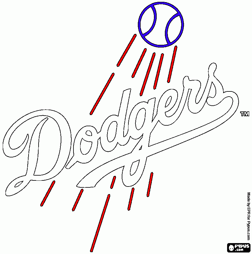 dodger-coloring-page