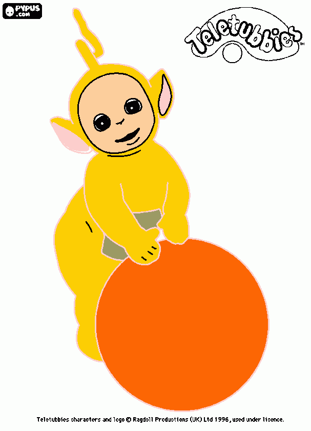 Laa-Laa from The Teletubbies coloring page