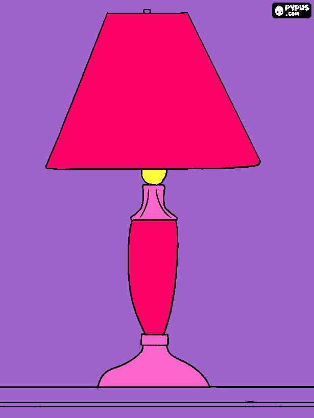 Lamp coloring page