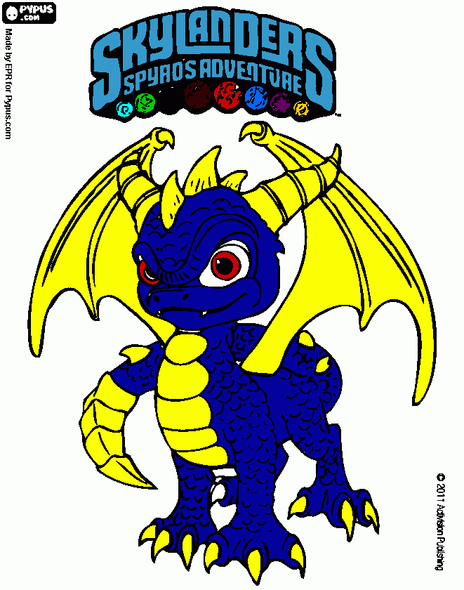 Legendary Spyro coloring page