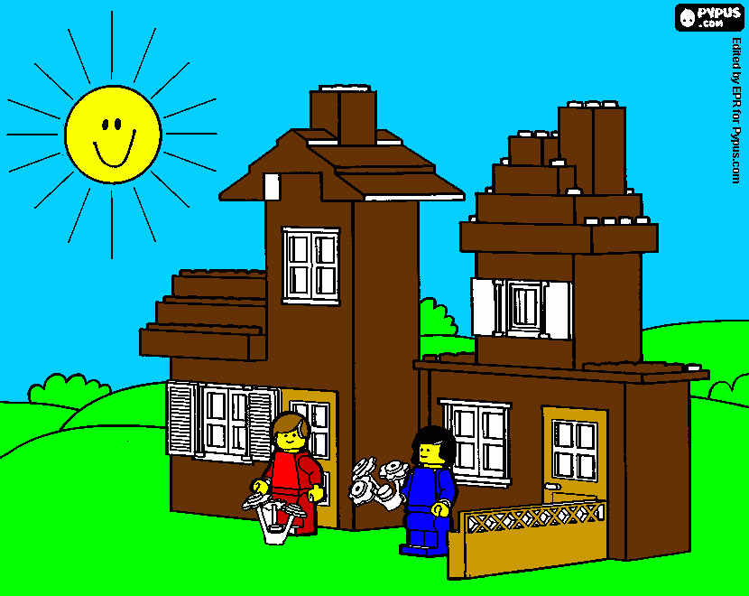 legohouse coloring page