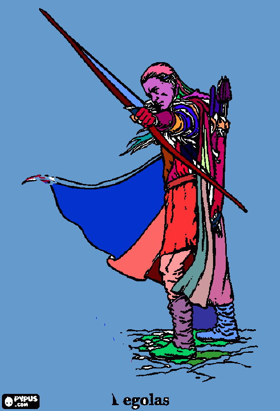 Legolas colored by Gianna coloring page