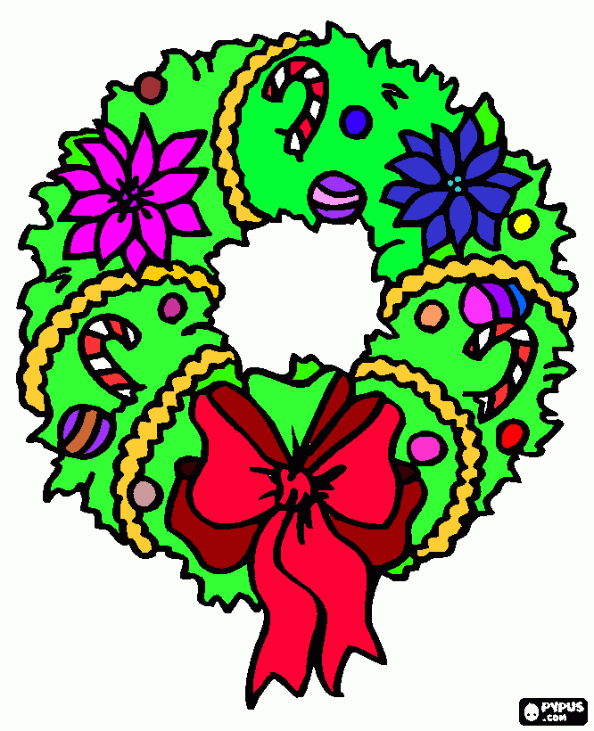 Lela's wreath coloring page