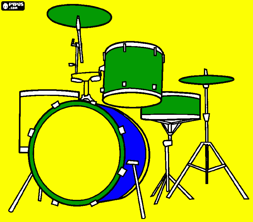 liam drum coloring page