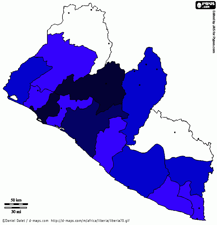 liberia map coloring page