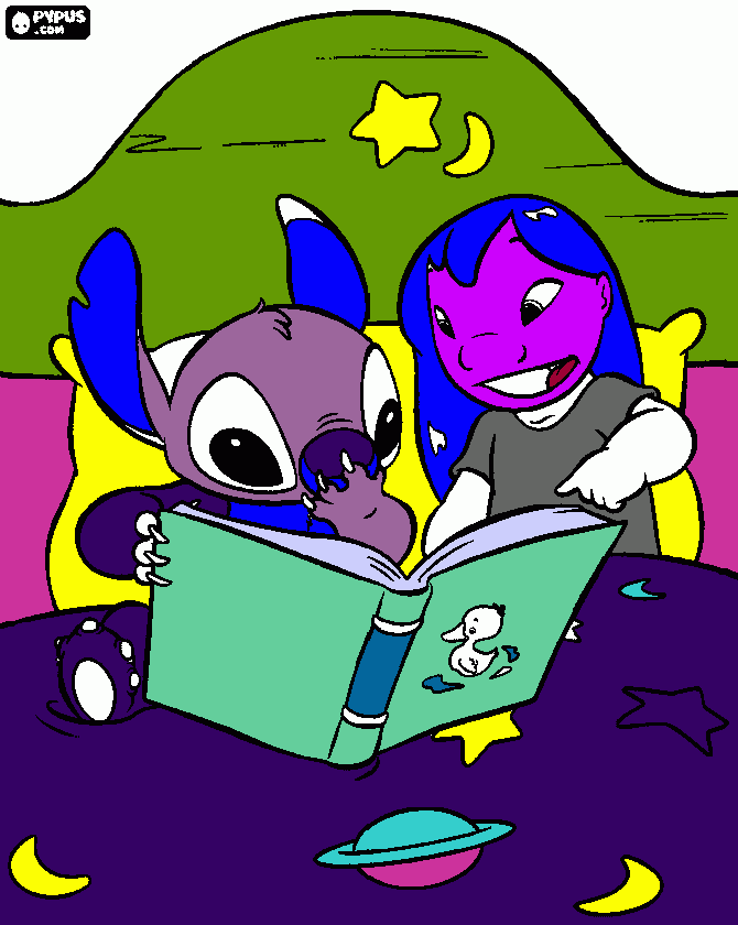 lilo y stich coloring page