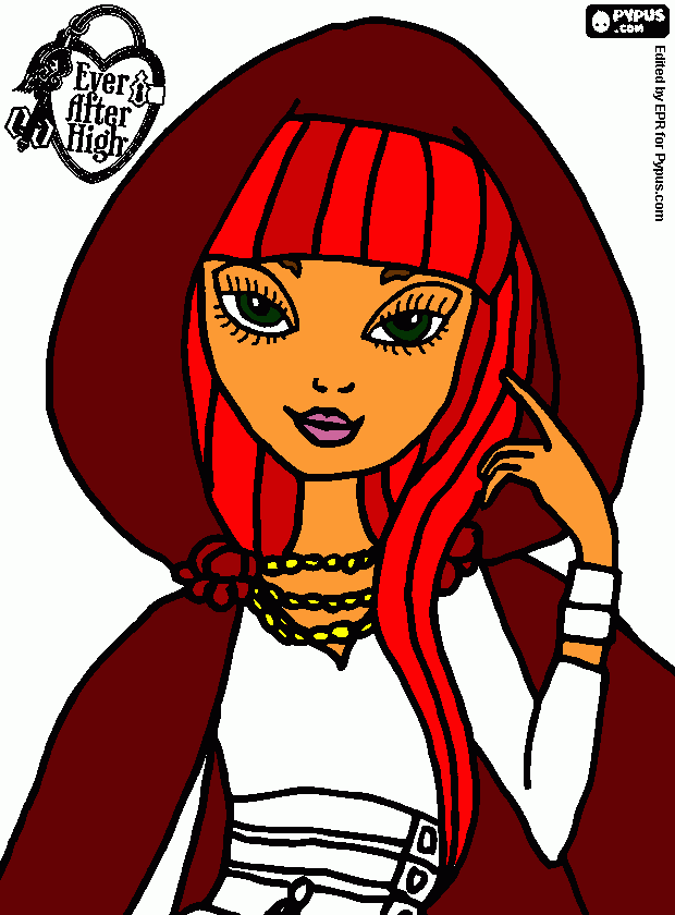 littlered coloring page