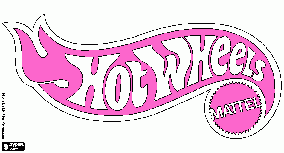 logo Hot Wheels coloring page