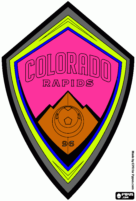 Logo of Colorado Rapids, Denver football club  coloring page