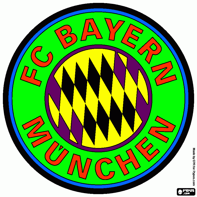 Logo of FC Bayern Munich, German football club  coloring page