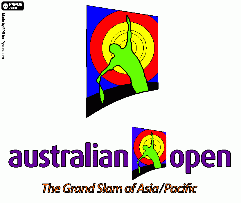 Logo of the Australian Open coloring page