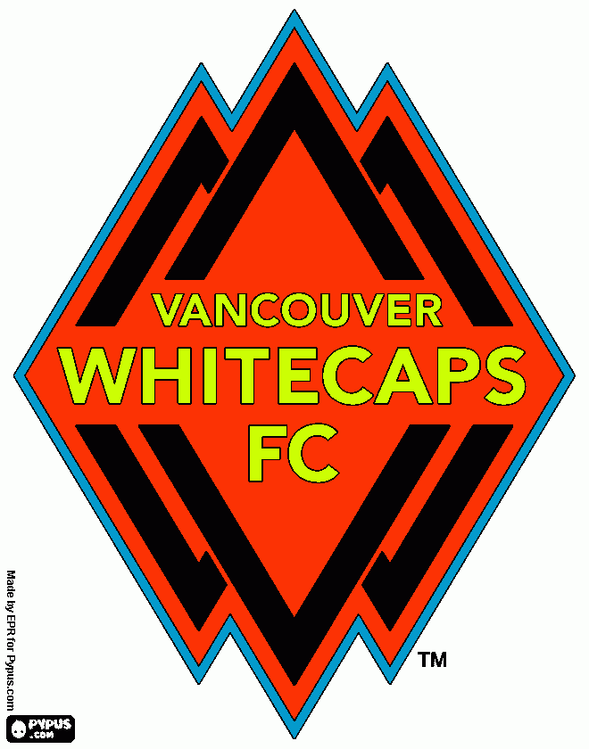 Logo of Vancouver Whitecaps FC coloring page