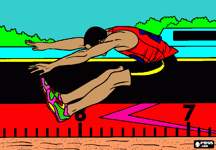 long jumper coloring page