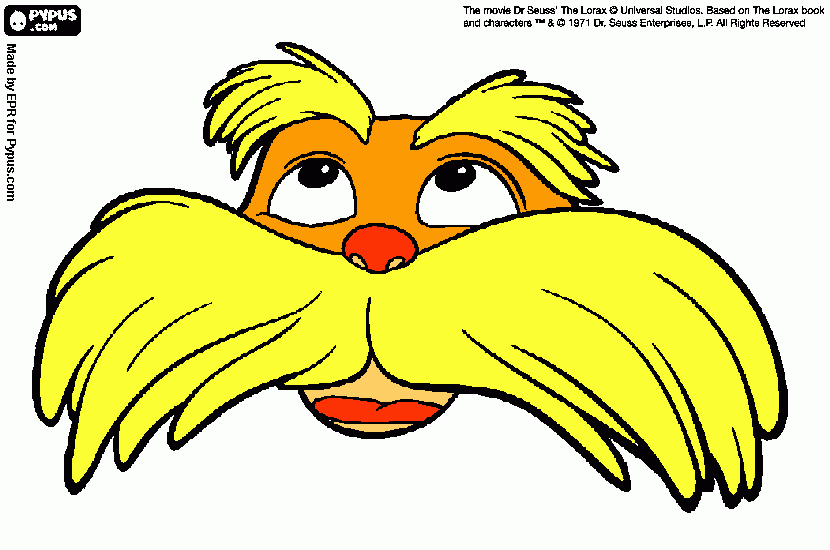 lorax coloring page