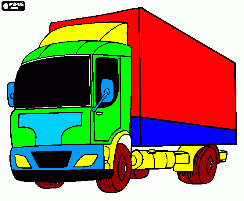 lorry coloring page