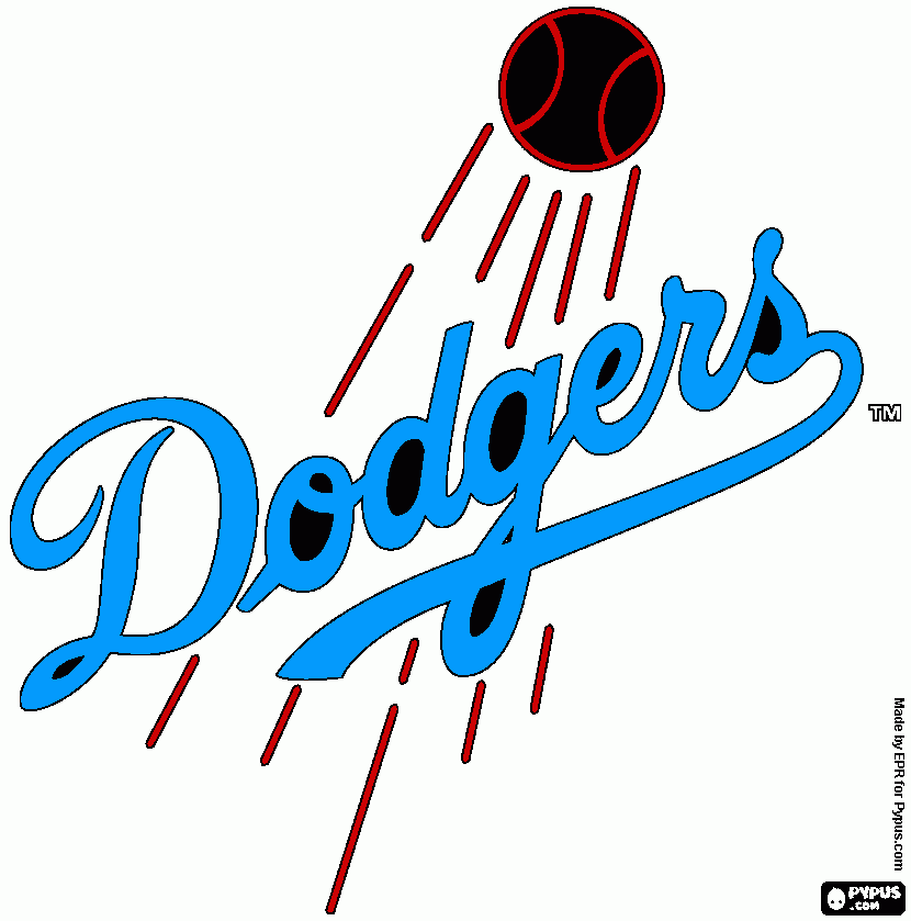 LOS ANGELES DODGERS coloring page