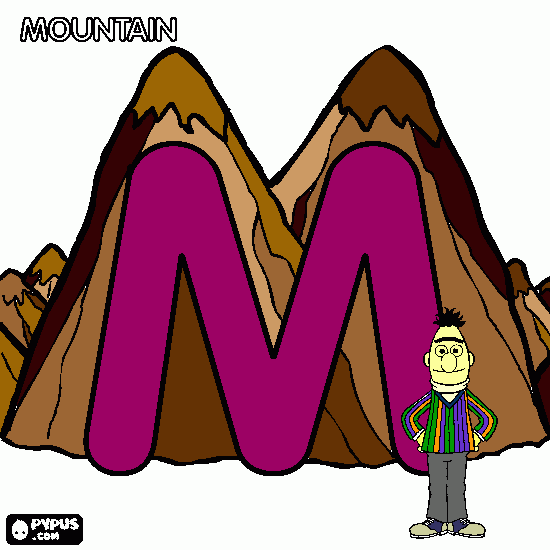 M - bert mountain coloring page