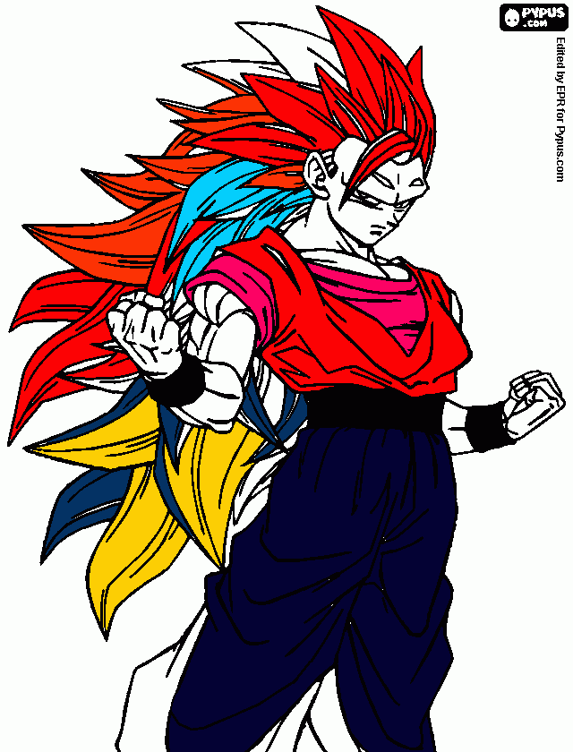made up goku character coloring page