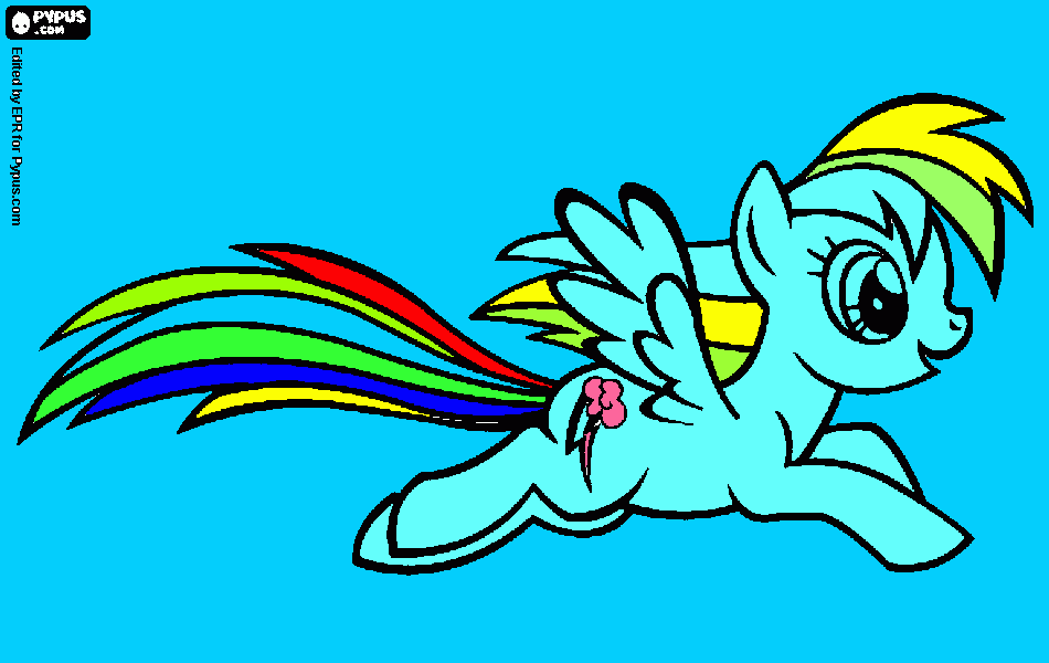 mail poni coloring page
