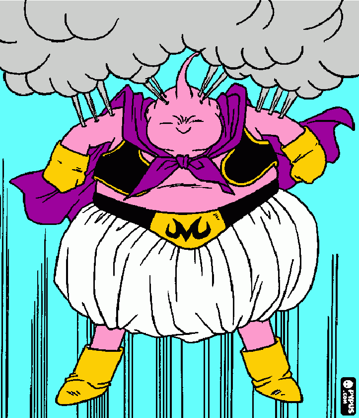 Majin buu coloring page