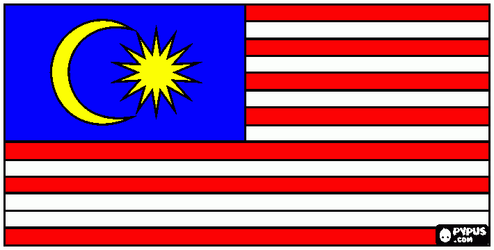 malaysia coloring page