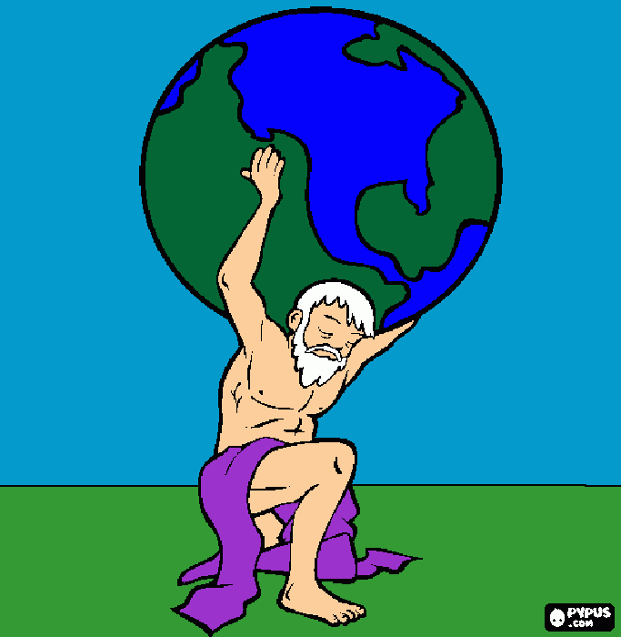 man holding earth coloring page