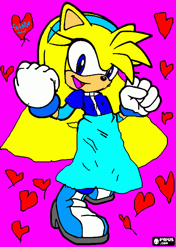 maria robotnik-ból the hedgehog lett shadow barátja coloring page