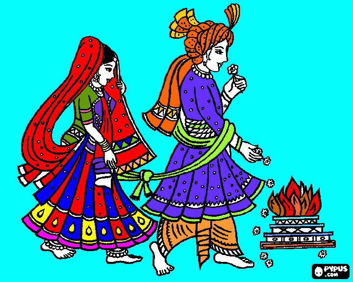 marrige coloring page