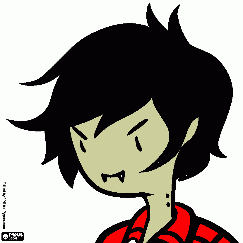 Marshall Lee <3 <3 <3.... coloring page