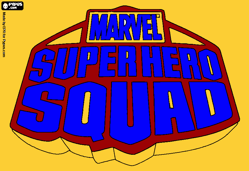 Marvel Squad coloring page